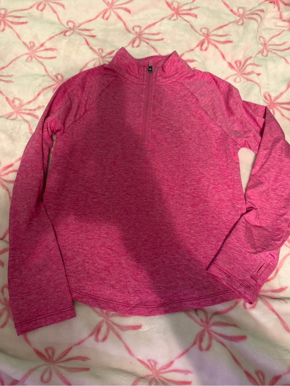 Athletic Works Hot Pink Girls' Half-Zip Pullover